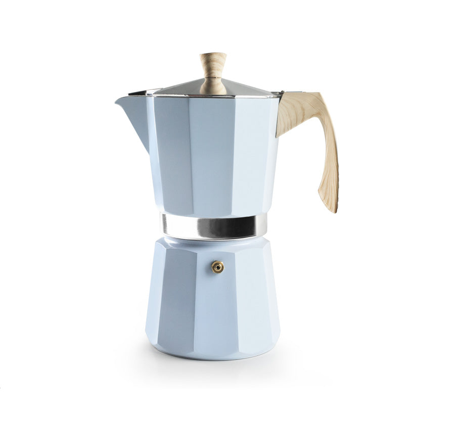 Cafetière Italienne IBILI Toscane 9 Tasses – Élégance en bleu pâle