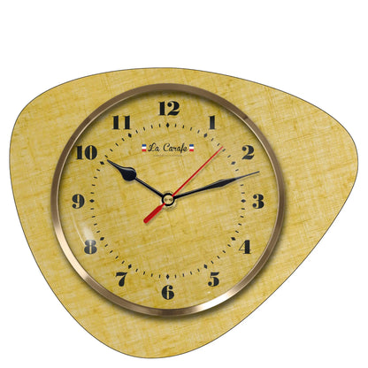 L’Horloge Rétro -  VINTAGE-JAUNE - La Carafe