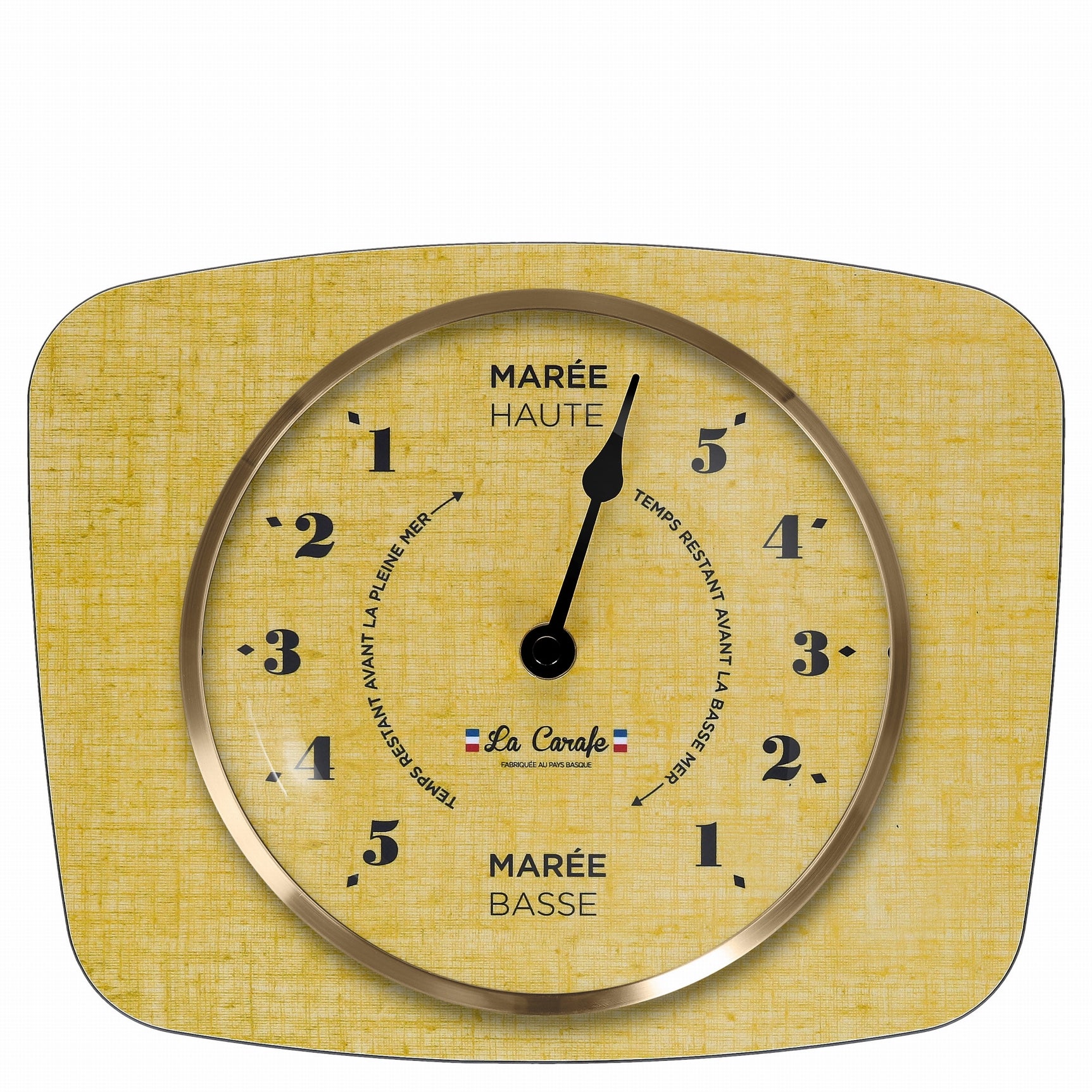 HORLOGE DES MAREES VINTAGE JAUNE